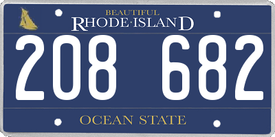 RI license plate 208682