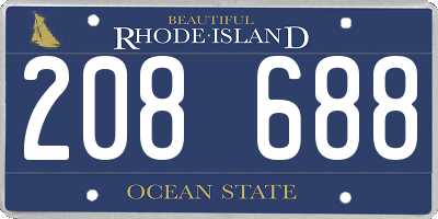 RI license plate 208688