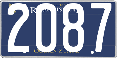 RI license plate 2087