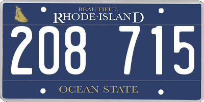 RI license plate 208715