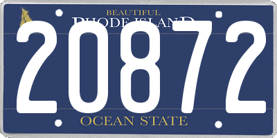 RI license plate 20872