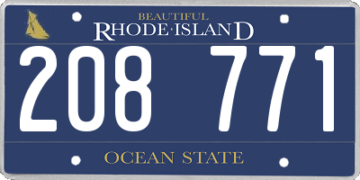 RI license plate 208771
