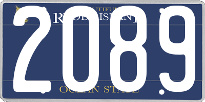 RI license plate 2089