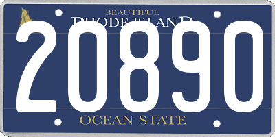 RI license plate 20890