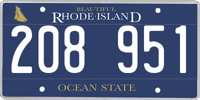 RI license plate 208951