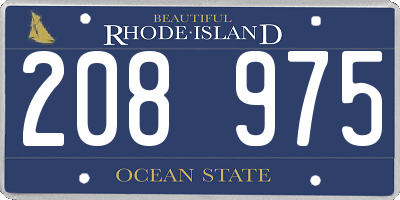 RI license plate 208975