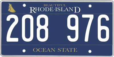 RI license plate 208976