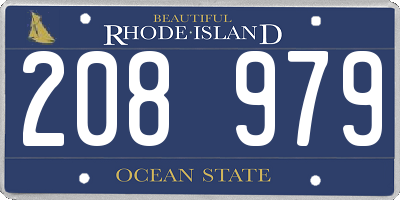 RI license plate 208979