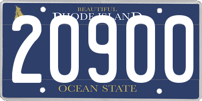 RI license plate 20900