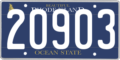 RI license plate 20903