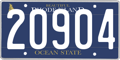 RI license plate 20904