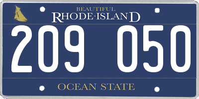 RI license plate 209050