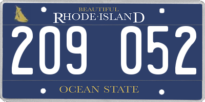 RI license plate 209052