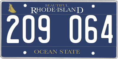 RI license plate 209064