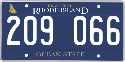 RI license plate 209066