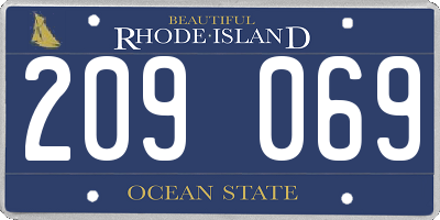 RI license plate 209069