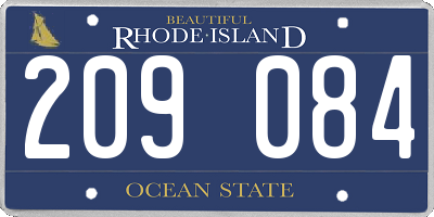 RI license plate 209084