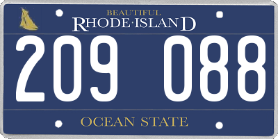 RI license plate 209088