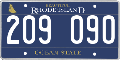 RI license plate 209090
