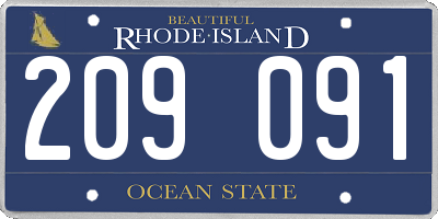 RI license plate 209091