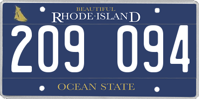 RI license plate 209094