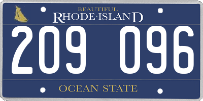 RI license plate 209096