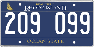 RI license plate 209099