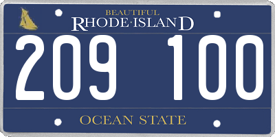 RI license plate 209100