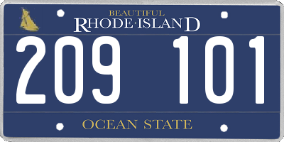 RI license plate 209101