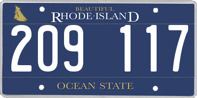 RI license plate 209117
