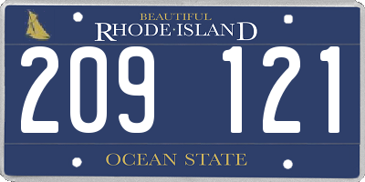 RI license plate 209121