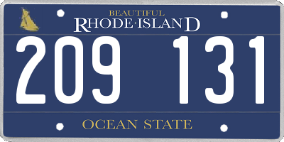 RI license plate 209131