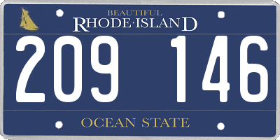 RI license plate 209146