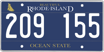 RI license plate 209155