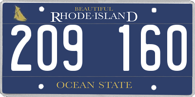 RI license plate 209160