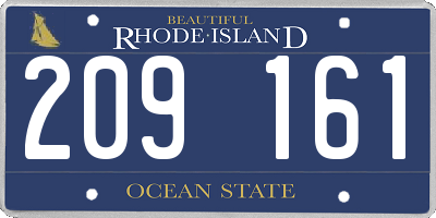 RI license plate 209161