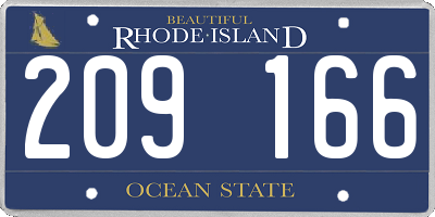 RI license plate 209166