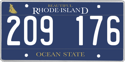 RI license plate 209176