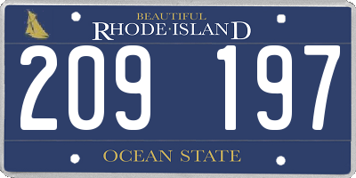 RI license plate 209197