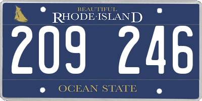 RI license plate 209246