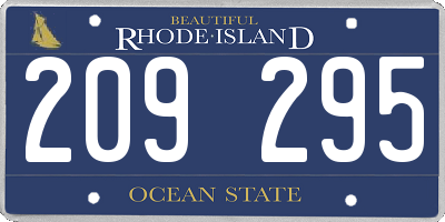 RI license plate 209295