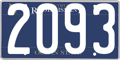 RI license plate 2093