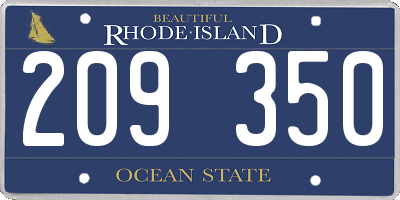 RI license plate 209350