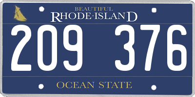 RI license plate 209376