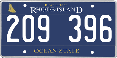 RI license plate 209396