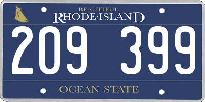 RI license plate 209399