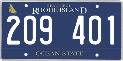 RI license plate 209401