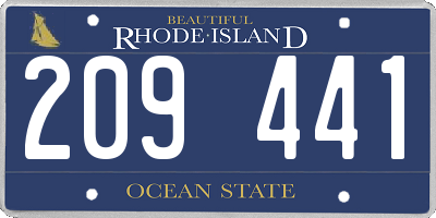 RI license plate 209441