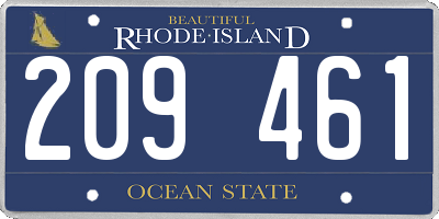 RI license plate 209461