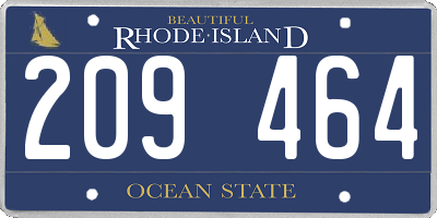 RI license plate 209464